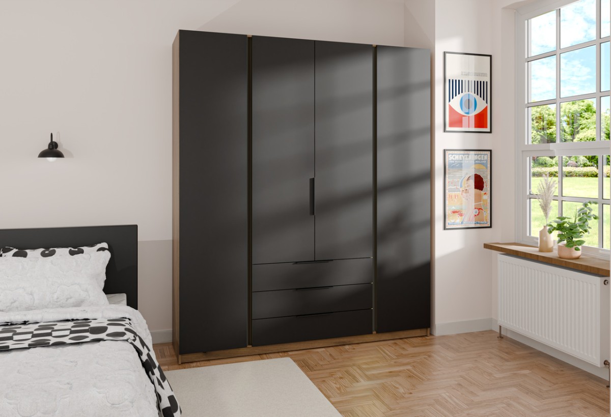 Kaja EV/BL 4F 3S keturių durų spinta