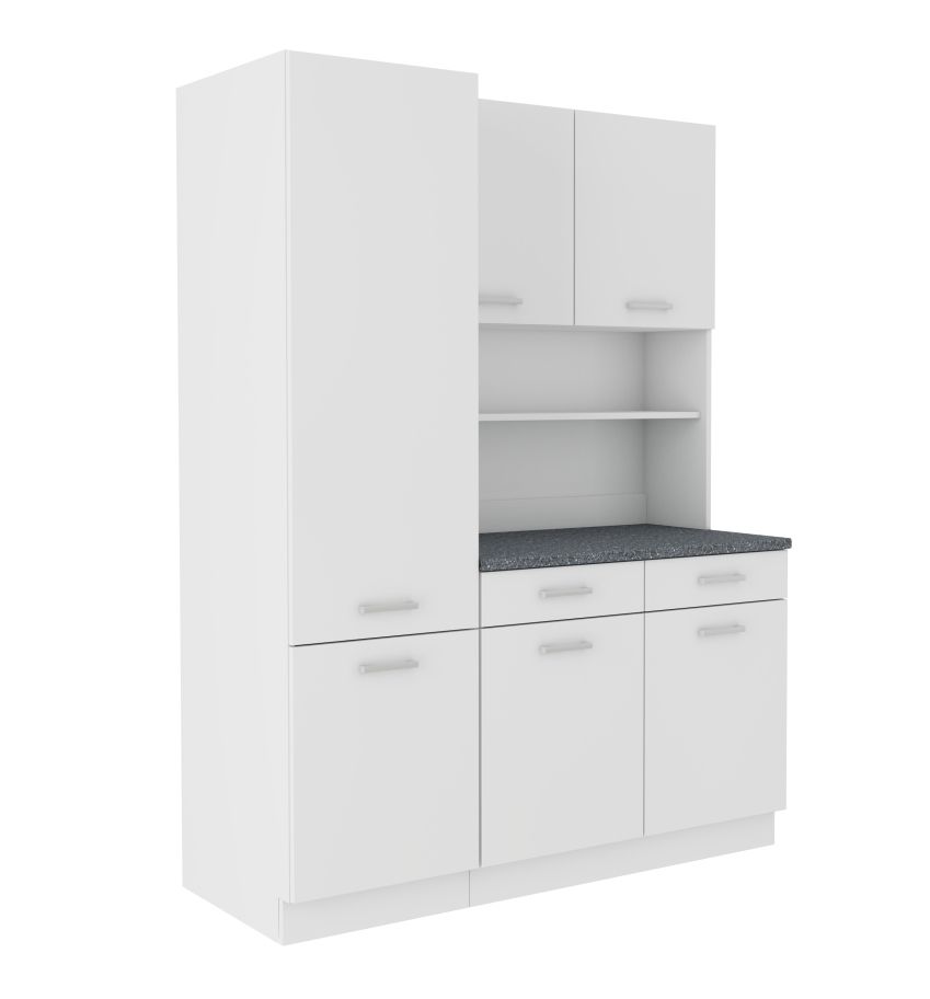 Bufeto tipo virtuvėlė Maria 100 cm + kolona, ​​balta matinė