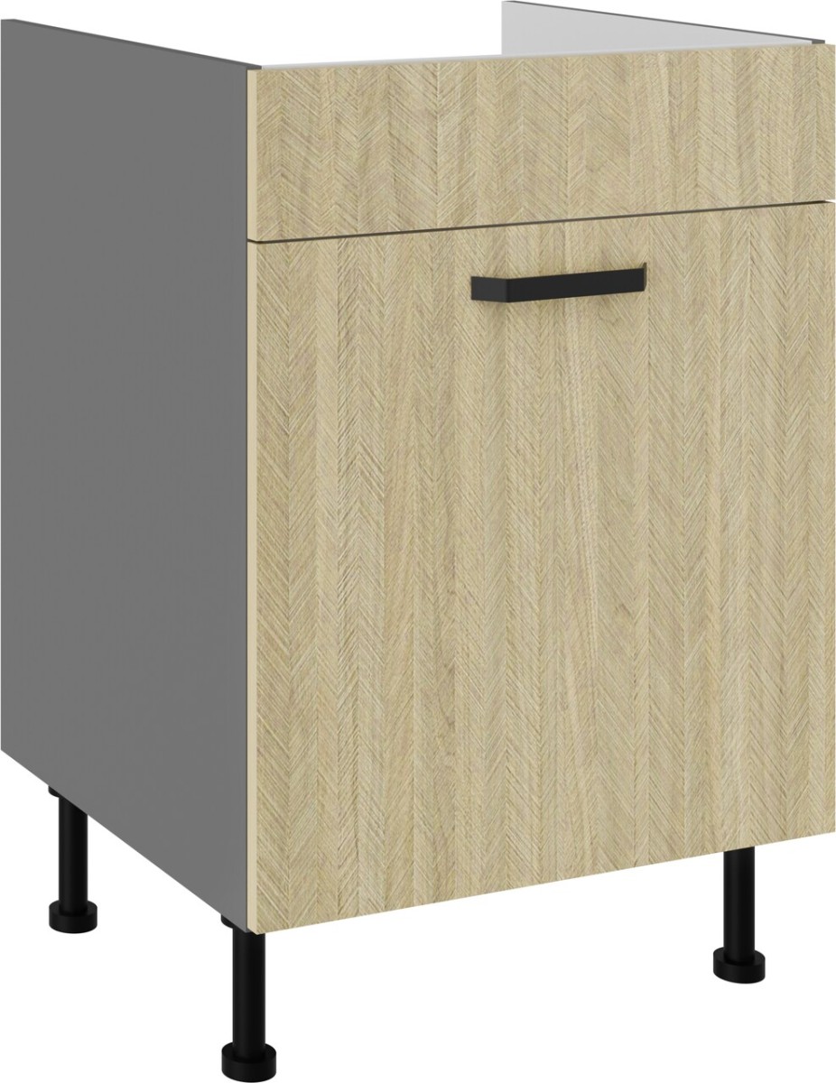 Apatinė spintelė 60 cm, kriauklė, stalčius, Scandi 60 ZL 1S BB PREMIUM BOX