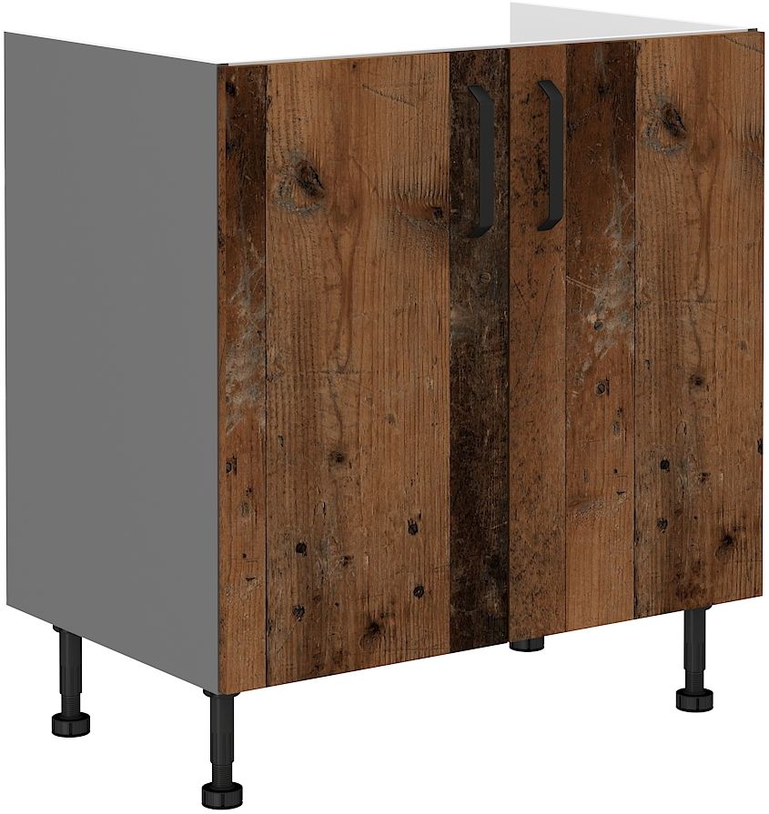 Apatinė spintelė 80 cm, senovinio stiliaus kriauklė 80ZL 2F BB