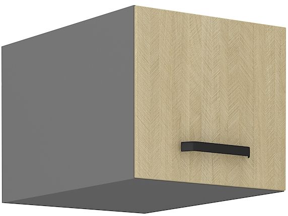 Viršutinė spintelė, 40 cm žema, „Scandi herringbone“ rašto, 40 NAGU-36 1F