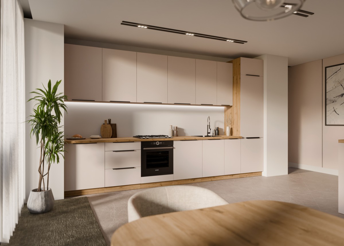 Virtuvės komplektas 390 cm Solea kašmyras, virtuvė 390 cm