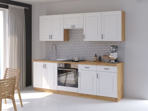 Balta MDF virtuvė 240 cm Stillo