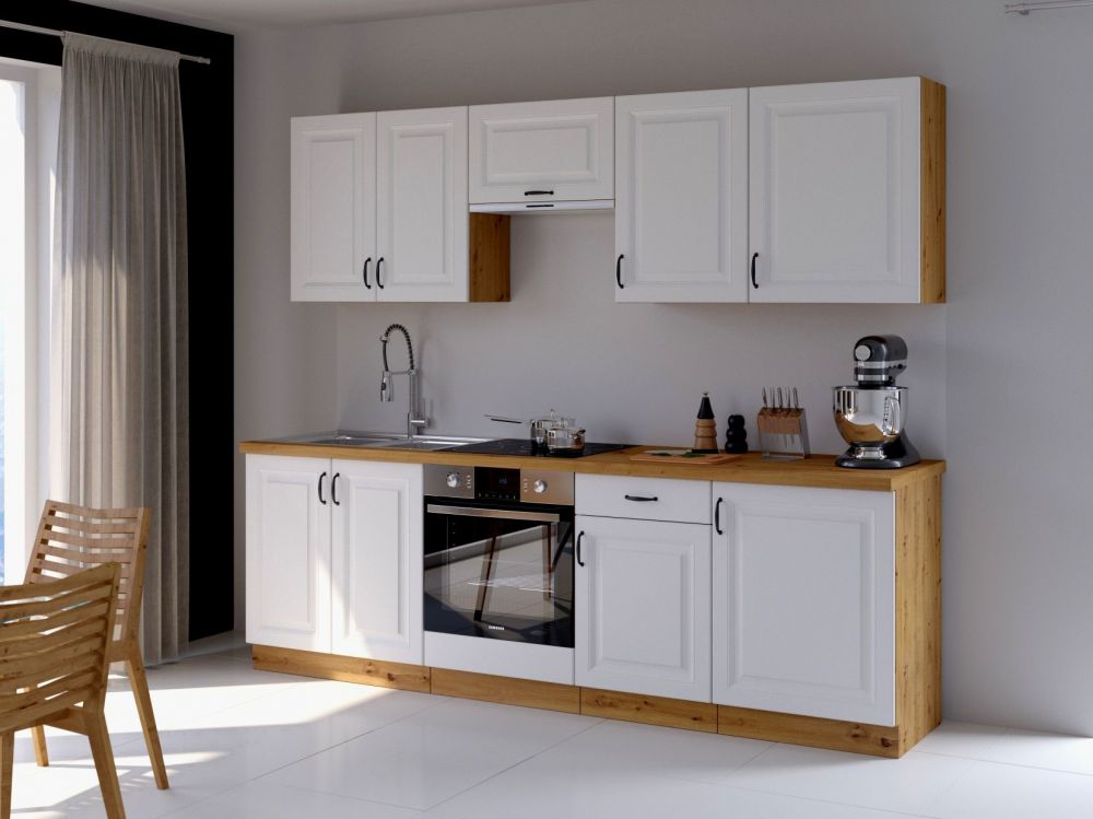 Balta MDF virtuvė 250 cm Stillo