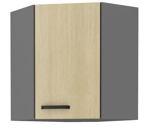 Viršutinė kampinė spintelė 60/60 cm Scandi silkbone raštas 60×60 GN-72 (45 laipsnių) 1F