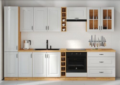 Balta MDF virtuvė 315 cm Stillo