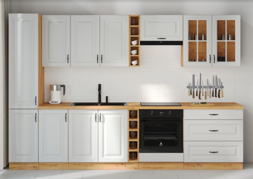 Balta MDF virtuvė 315 cm Stillo