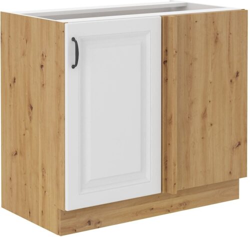 Apatinė kampinė spintelė 105/60 cm Stillo artisan/balta 105 ND 1F BB