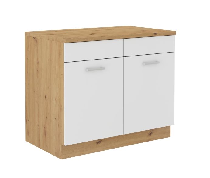 Maria kriauklės spintelė, 100 cm, ąžuolo spalvos