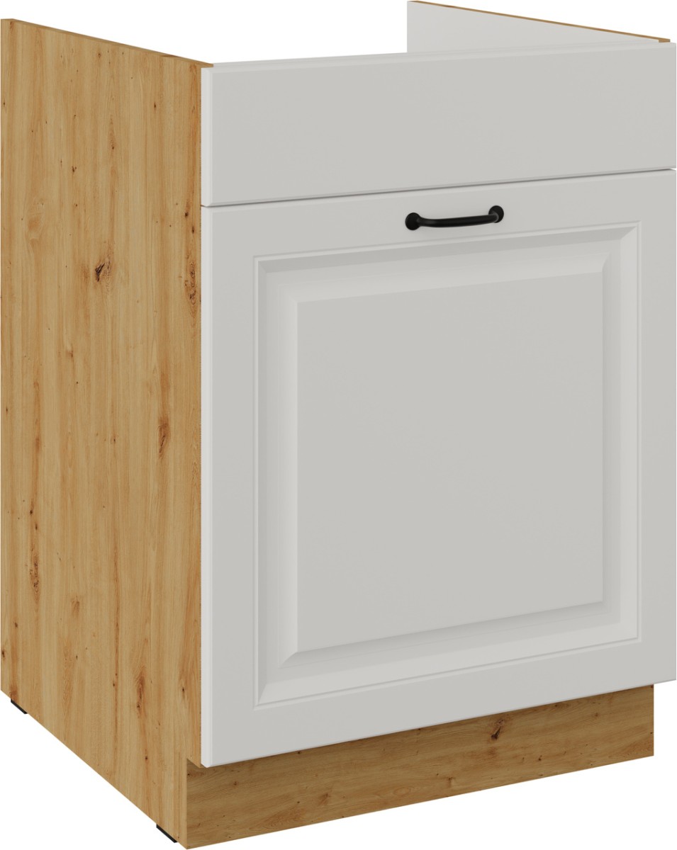 Apatinė spintelė 60 cm, kriauklė, stalčius, Stillo artisan/balta, 60 ZL, 1S, BB, PREMIUM BOX