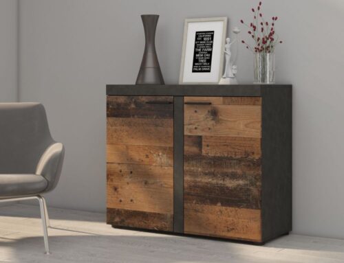 Rumba komoda su 2 lentynomis – senovinio stiliaus