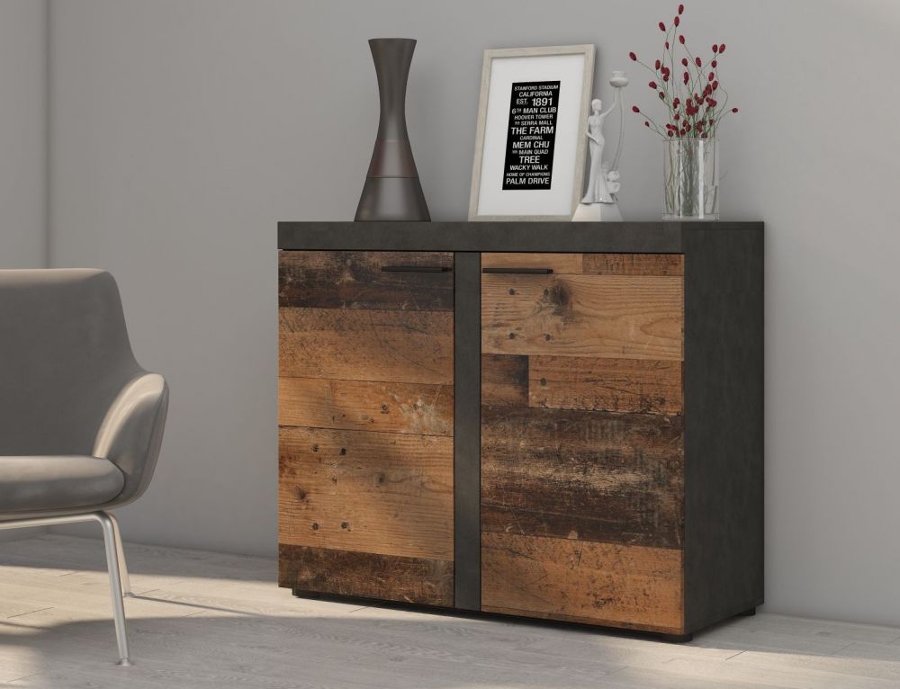 Rumba komoda su 2 lentynomis – senovinio stiliaus