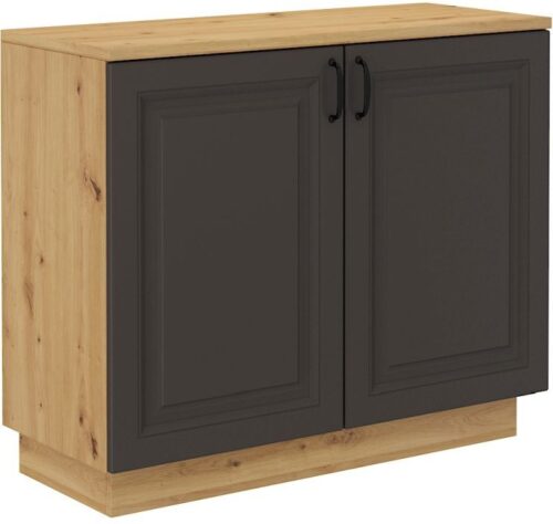 Stilinga komoda su 2D spintelėmis, pilka Flawia