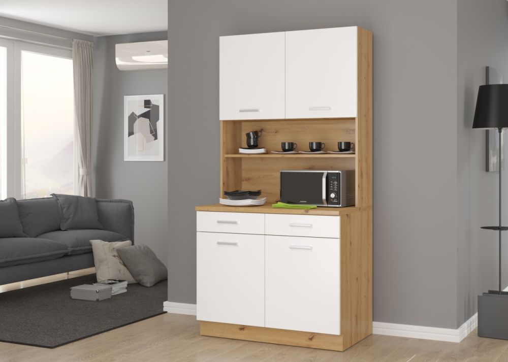 Maria virtuvės indauja, bufetas, 100 cm, ąžuolo spalvos