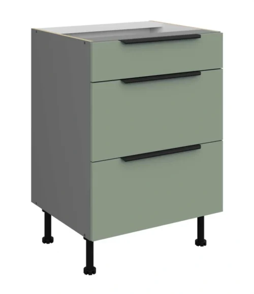 Apatinė spintelė 60 cm su stalčiais Aria 60D 3S BB