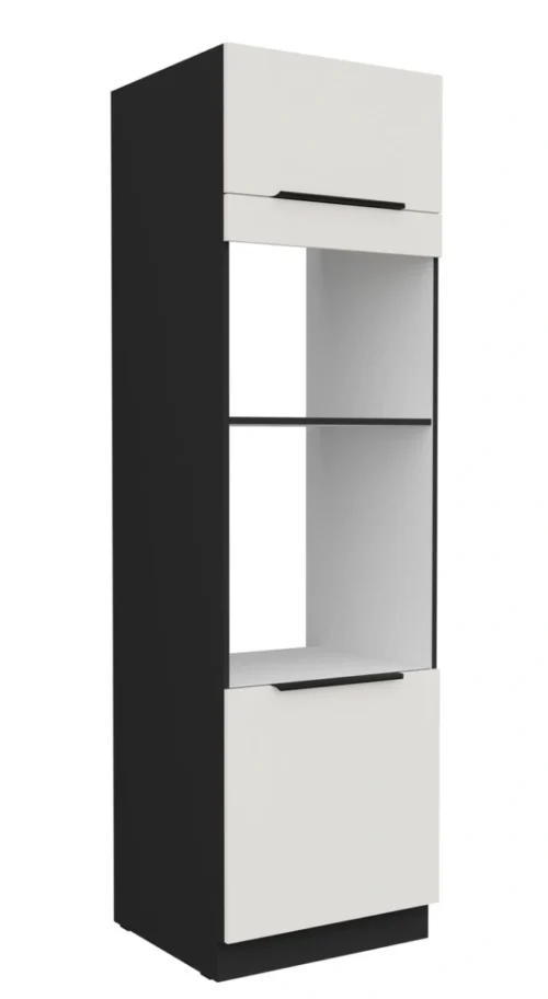 60 cm koloninė spintelė su orkaite ir mikrobangų krosnele Aria 60 DPM 215 2F pagrindu