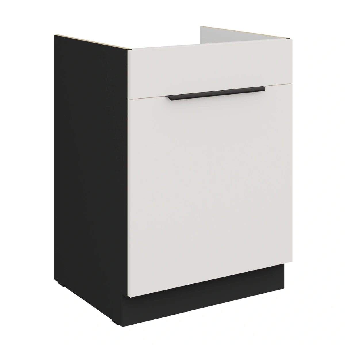 Apatinė spintelė 60 cm, kriauklė, stalčius, Aria 60 ZL 1S BB PREMIUM BOX, cokolis