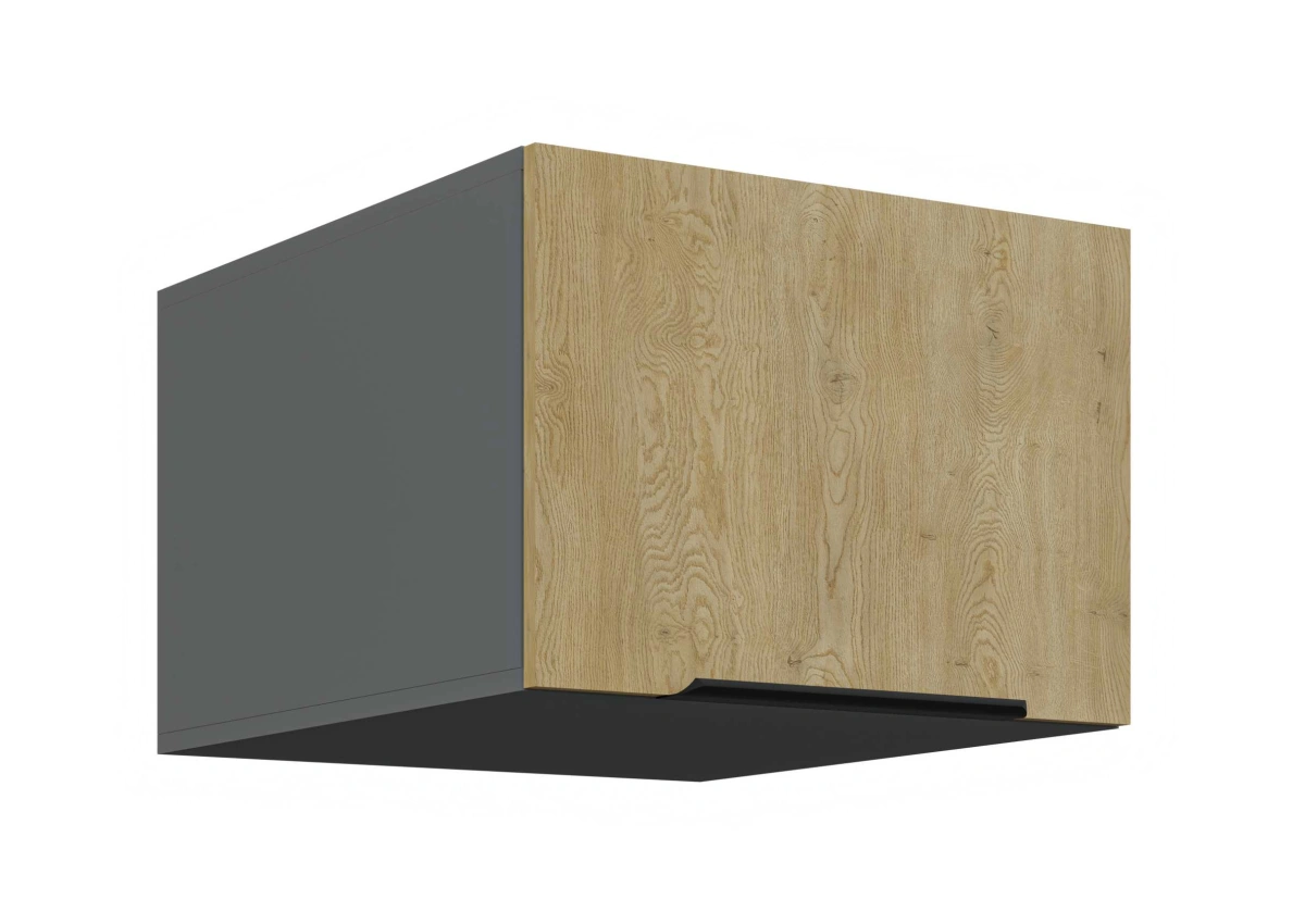 Žema gili viršutinė spintelė 50 cm Cremona antracito spalvos 50 NAGU-36 1F