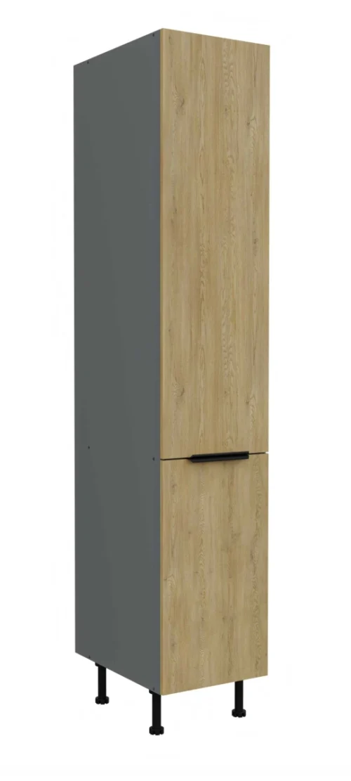 Koloninė sandėliuko spintelė 40 cm su lentynomis Cremona antracito spalvos 40 DK-210 2F