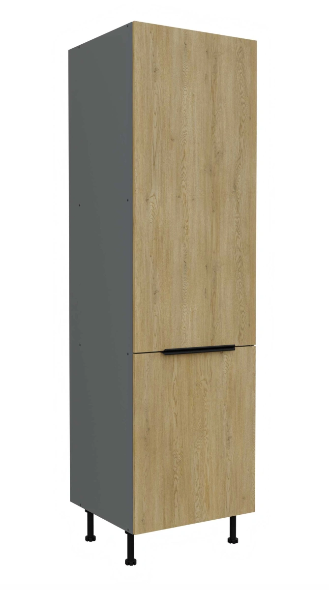 Koloninė sandėliuko spintelė 60 cm su lentynomis Cremona antracito spalvos 60 DK-210 2F