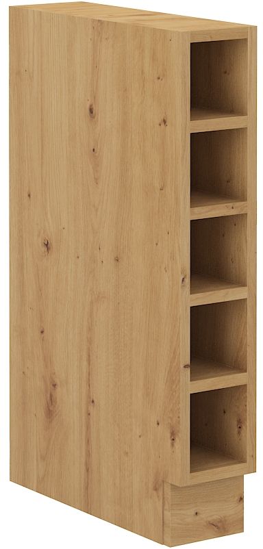 Atvira apatinė lentyna 15 cm, ąžuolo imitacija, 15 DOTW BB