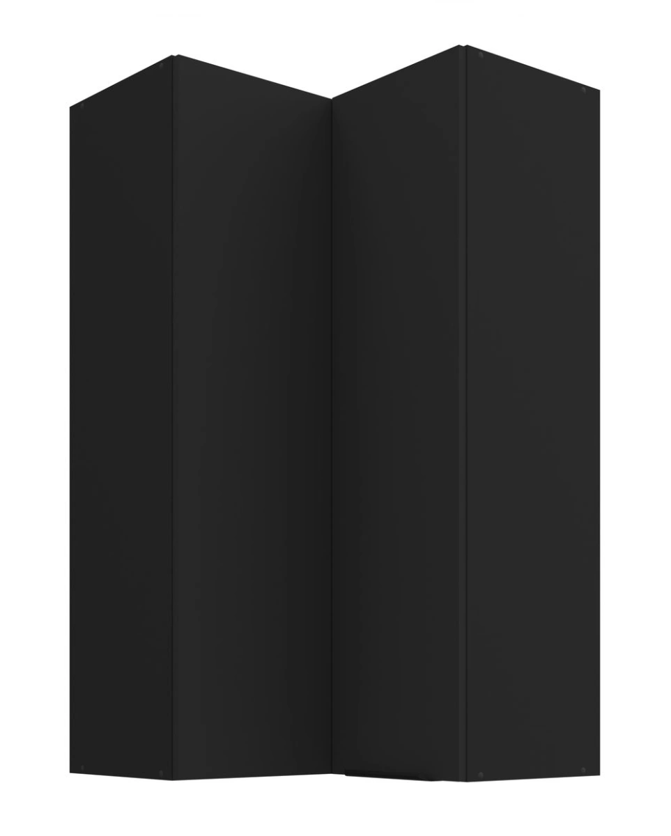 Viršutinė kampinė spintelė 60 cm Siena juoda matinė 58x58 GN-108 2F 90 laipsnių