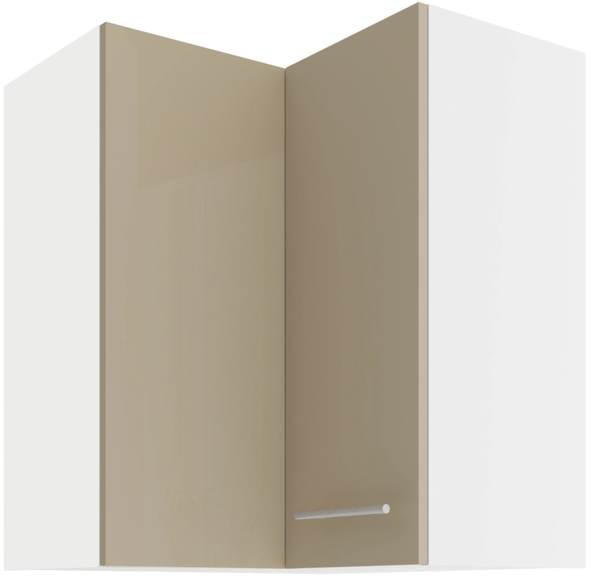 Viršutinė kampinė spintelė 60/60 cm Lara Cappuccino GN-72 2F 90 laipsnių