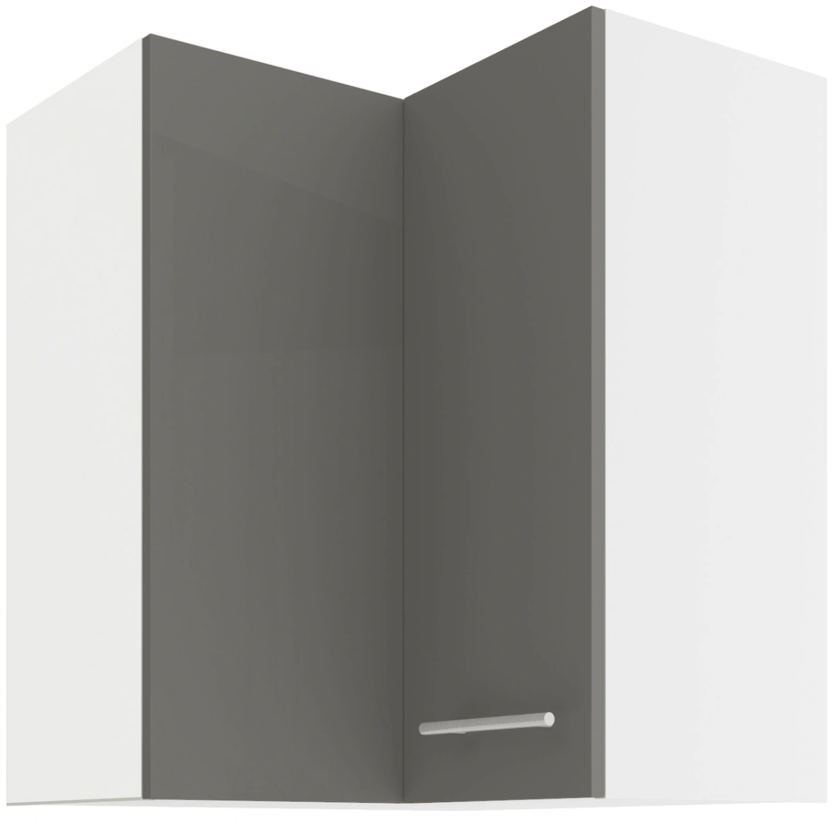 Viršutinė kampinė spintelė 60/60 cm Lara Grey GN-72 2F 90 laipsnių