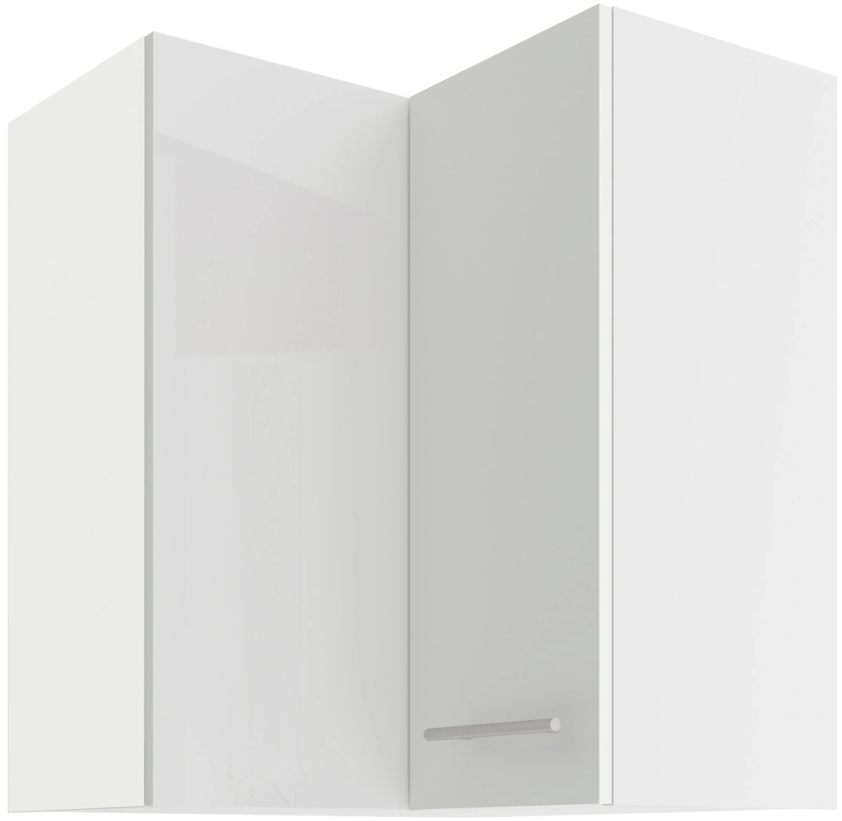 Viršutinė kampinė spintelė 60/60 cm Lara White GN-72 2F 90 laipsnių