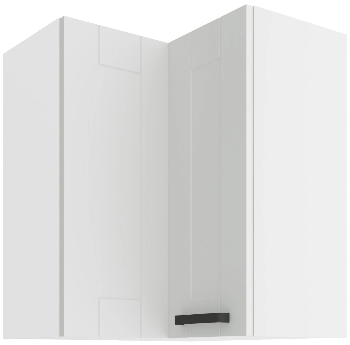 Viršutinė kampinė spintelė 60 cm Luna balta 60x60 GN-72 2F 90 laipsnių