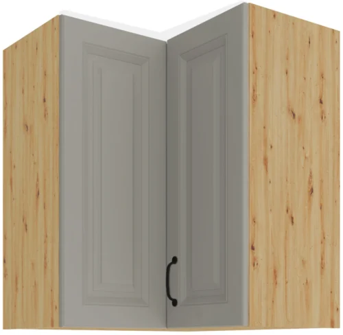 Viršutinė kampinė spintelė 60 cm Stillo artisan/molio pilkumo 60×60 GN-72 2F 90 laipsnių