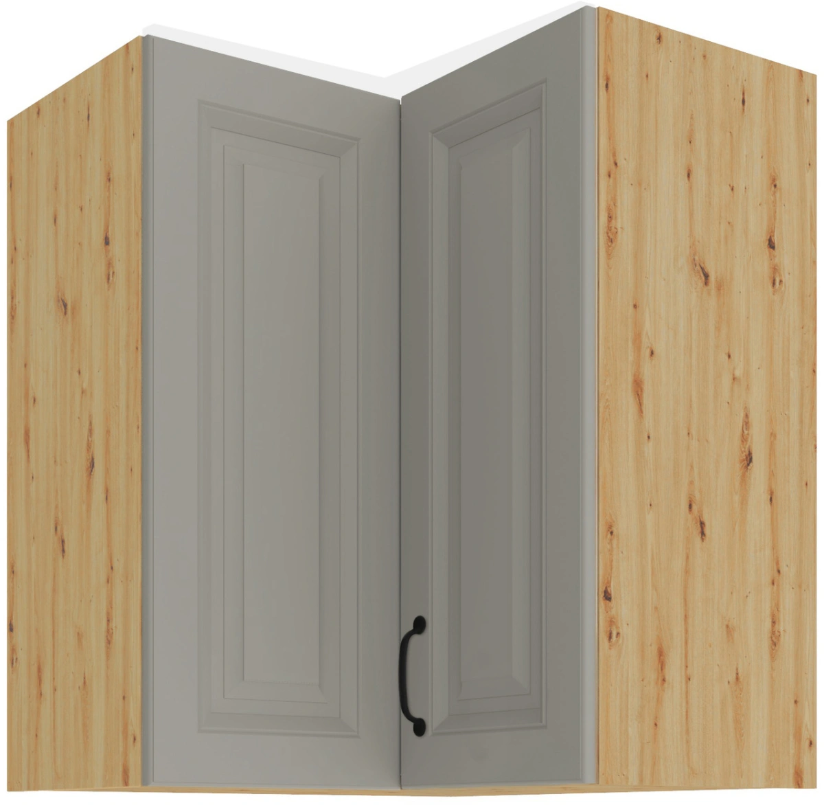 Viršutinė kampinė spintelė 60 cm Stillo artisan/molio pilkumo 60x60 GN-72 2F 90 laipsnių