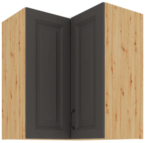 Viršutinė kampinė spintelė 60 cm Stillo artisan/grafito spalvos 60×60 GN-72 2F 90 laipsnių