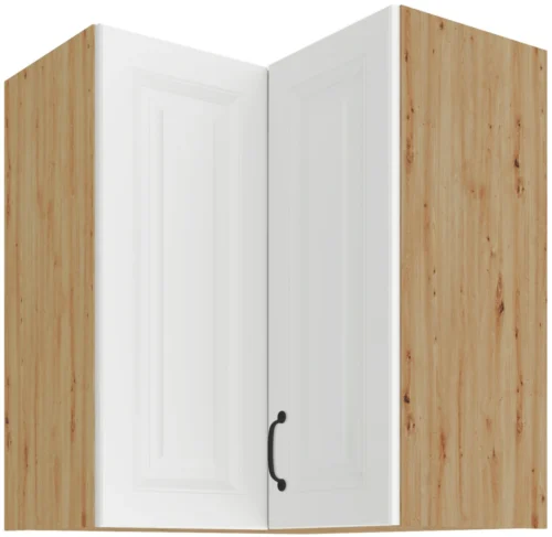 Viršutinė kampinė spintelė 60 cm Stillo artisan/balta 60×60 GN-72 2F 90 laipsnių