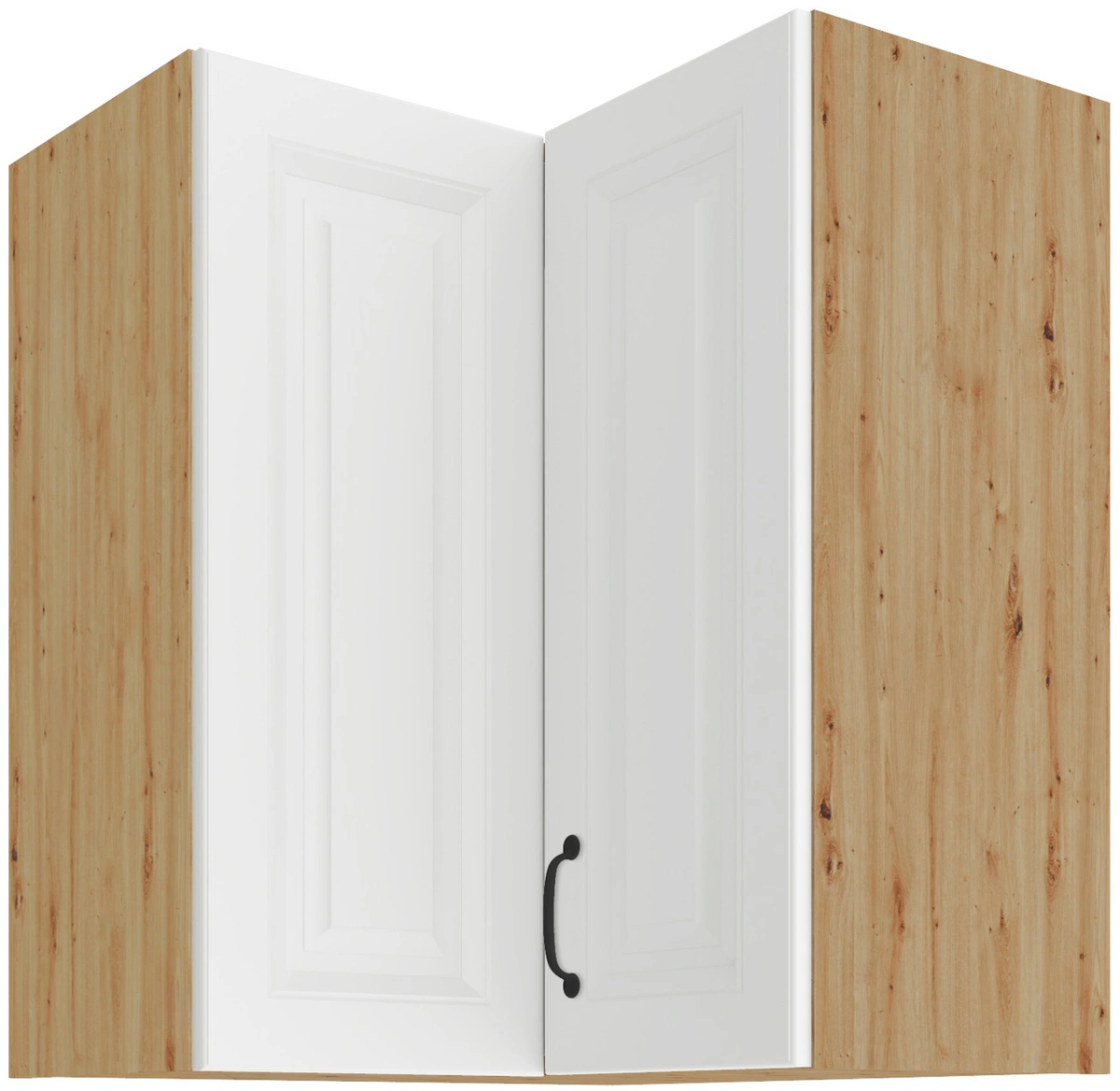 Viršutinė kampinė spintelė 60 cm Stillo artisan/balta 60x60 GN-72 2F 90 laipsnių