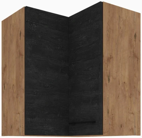 Viršutinė kampinė spintelė 60 cm Vigo Dark 60×60 GN-72 2F 90 laipsnių