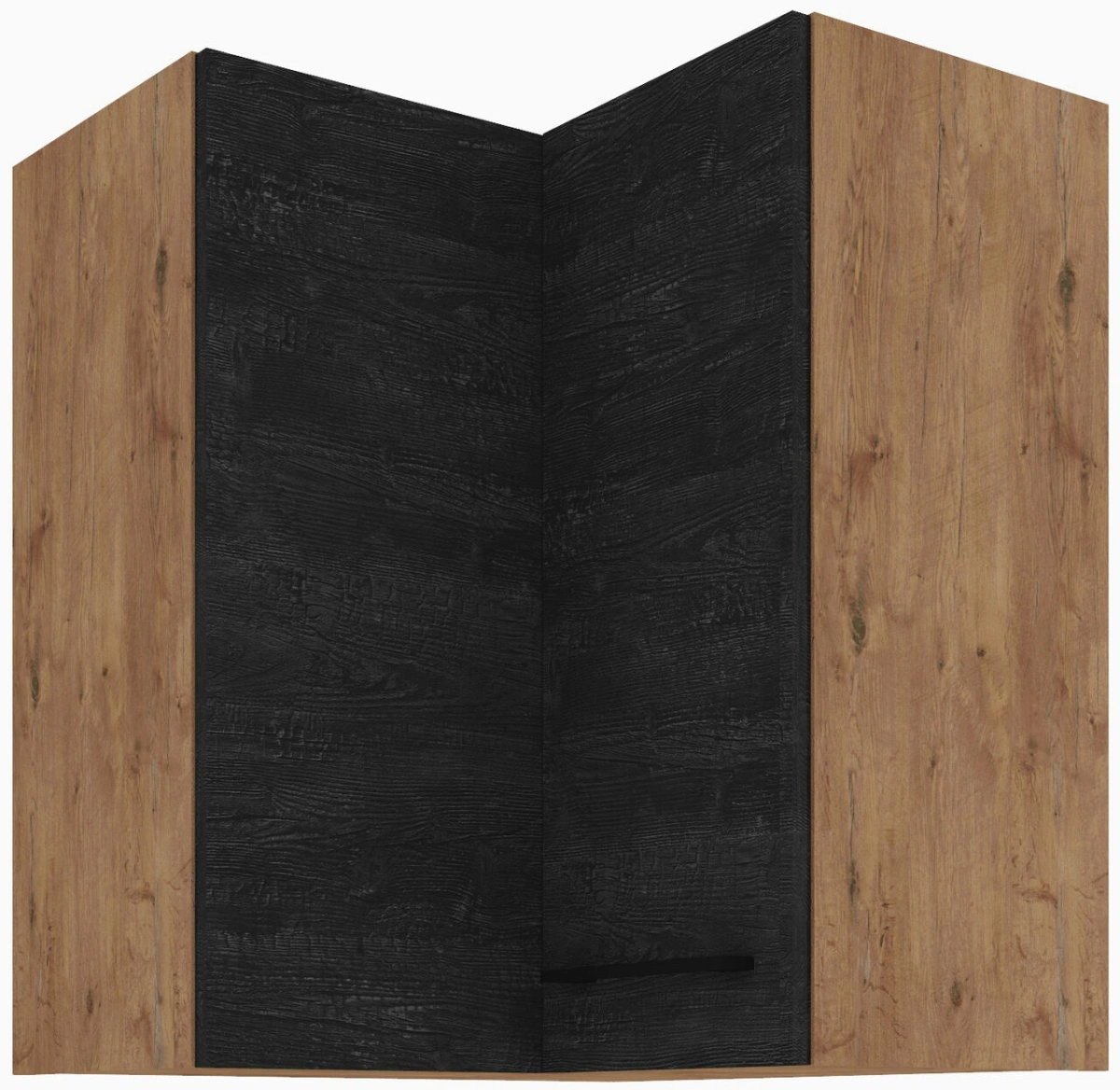 Viršutinė kampinė spintelė 60 cm Vigo Dark 60x60 GN-72 2F 90 laipsnių