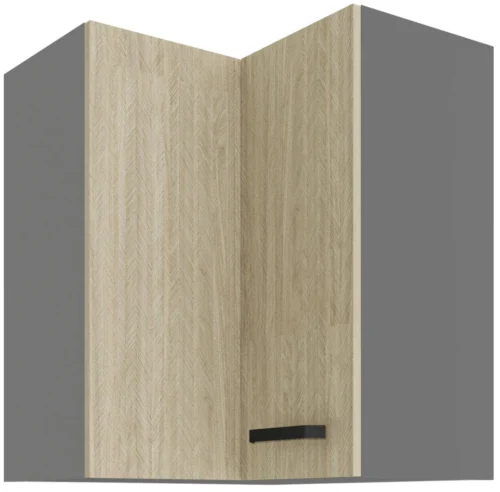 Viršutinė kampinė spintelė 60/60 cm Scandi silkbone raštas 60×60 GN-72 2F 90 laipsnių