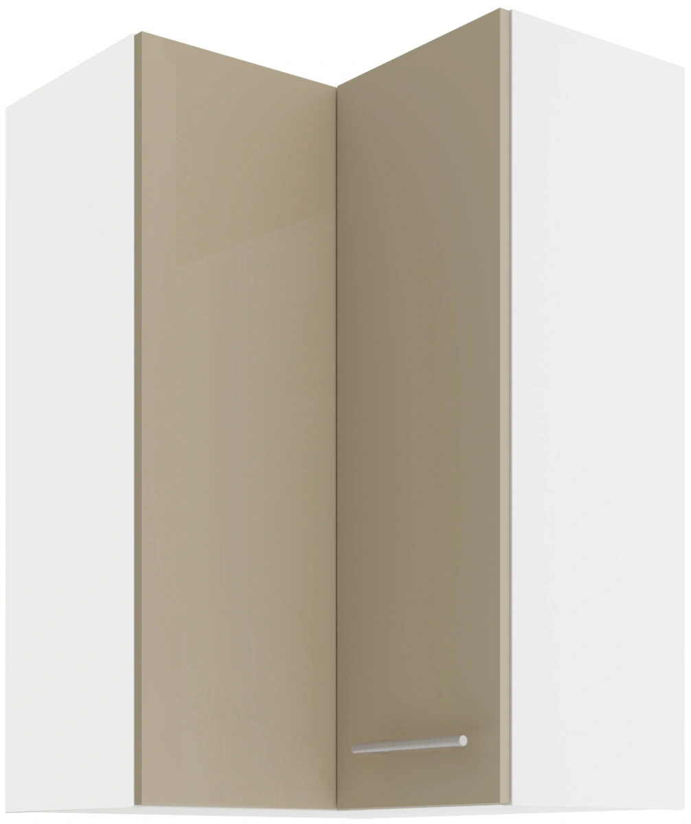 Viršutinė kampinė spintelė 60/60 cm Lara Cappuccino GN-90 2F 90 laipsnių