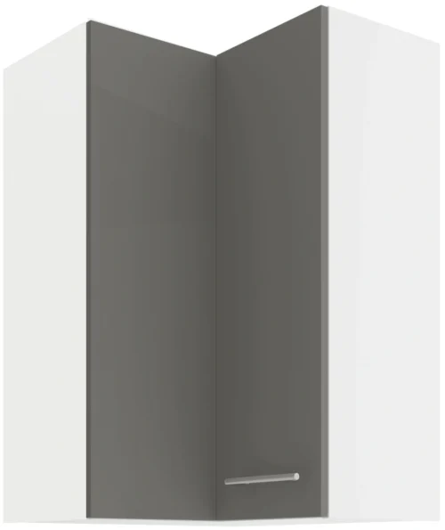 Viršutinė kampinė spintelė 60/60 cm Lara Grey GN-90 2F 90 laipsnių