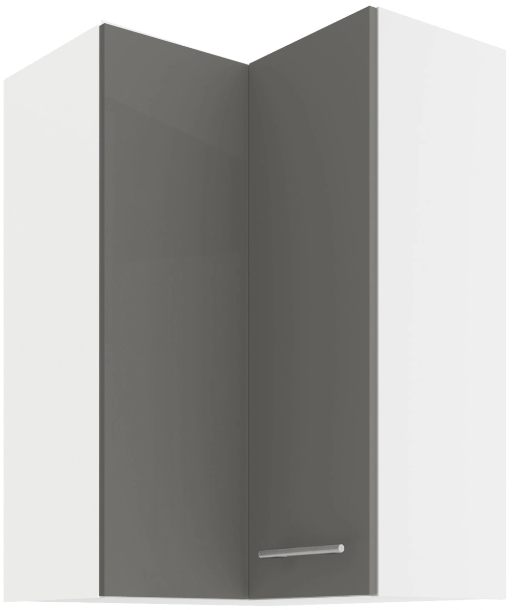 Viršutinė kampinė spintelė 60/60 cm Lara Grey GN-90 2F 90 laipsnių