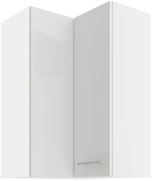 Viršutinė kampinė spintelė 60/60 cm Lara White GN-90 2F 90 laipsnių