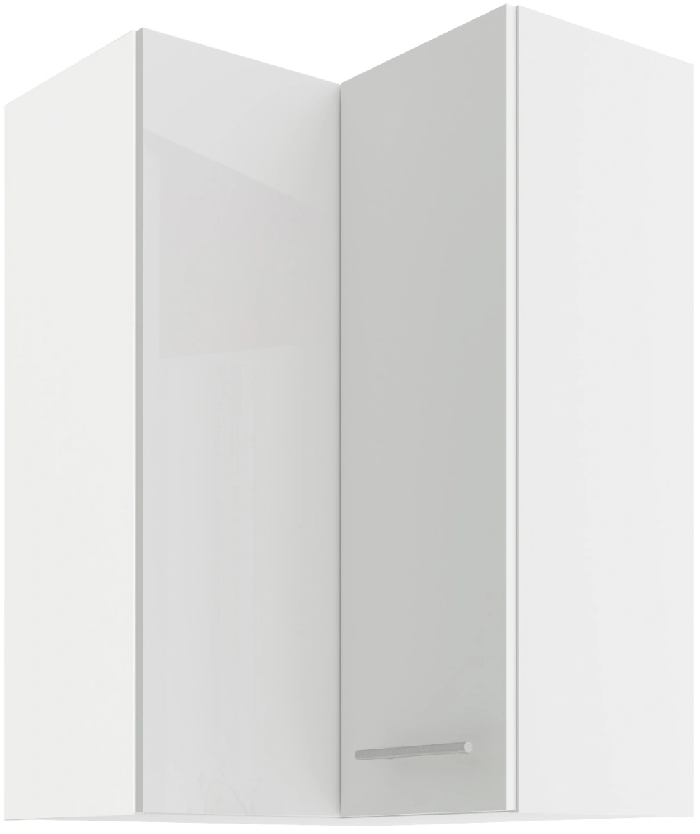 Viršutinė kampinė spintelė 60/60 cm Lara White GN-90 2F 90 laipsnių