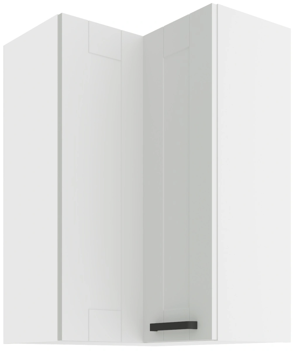 Viršutinė kampinė spintelė 60 cm Luna balta 60x60 GN-90 2F 90 laipsnių