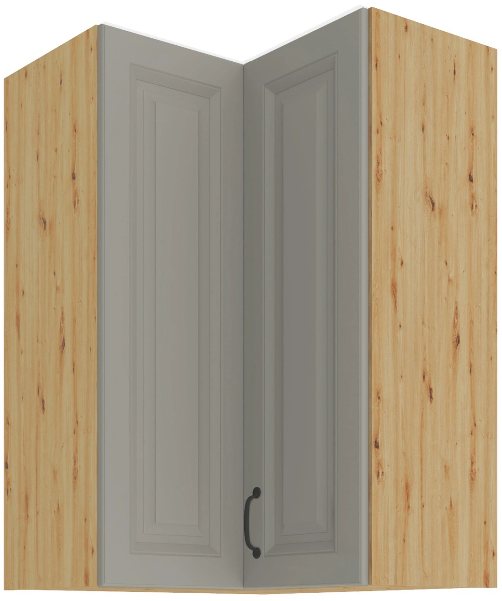 Viršutinė kampinė spintelė 60 cm Stillo artisan/molio pilkumo 60x60 GN-90 2F 90 laipsnių