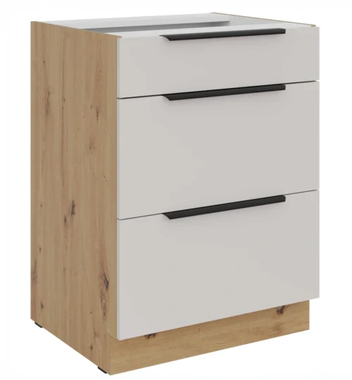 Apatinė spintelė 60 cm su stalčiais Solea 60 D 3S BB