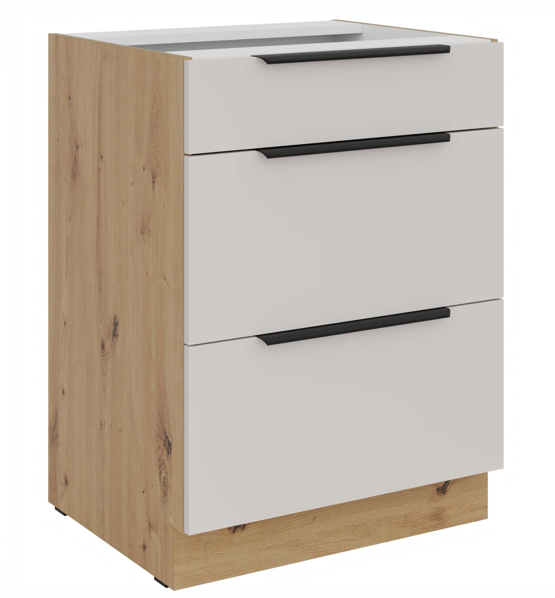 Apatinė spintelė 60 cm su stalčiais Solea 60 D 3S BB