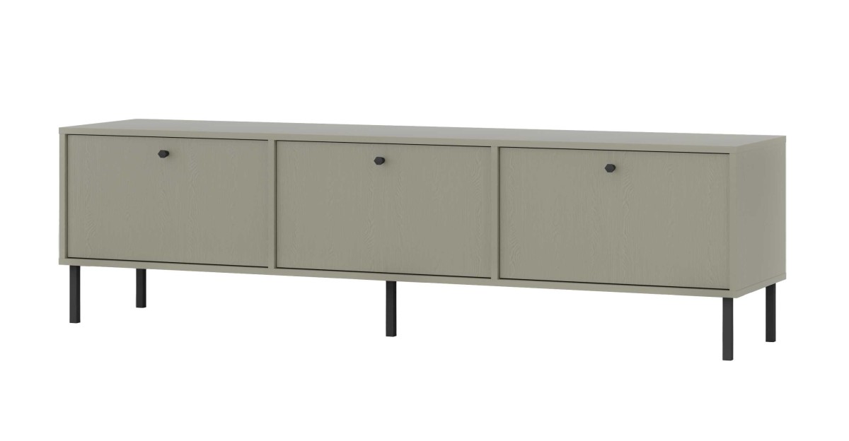 TV staliukas su spintelėmis Tokyo 3K eukalipto spalvos