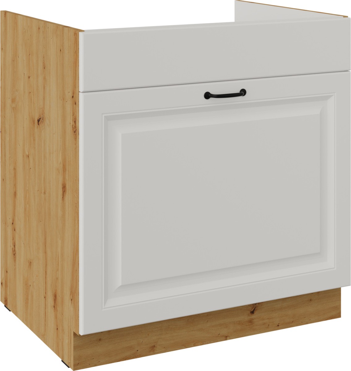 Apatinė spintelė 80 cm, kriauklė, stalčius, Stillo artisan/balta 80 ZL 1S BB PREMIUM BOX