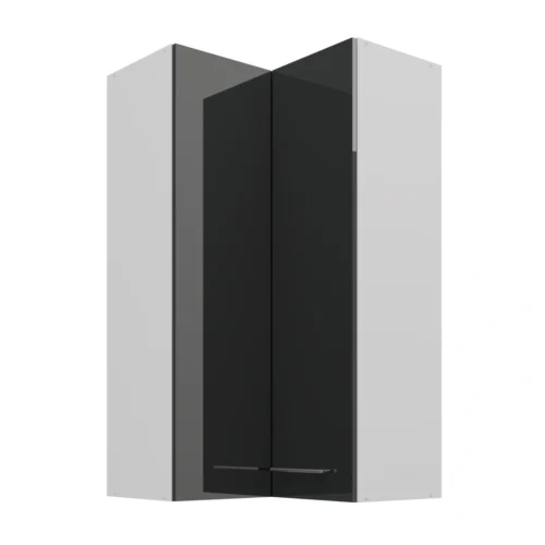 Viršutinė kampinė spintelė 60/60 cm Lara Grey GN-108 2F 90 laipsnių